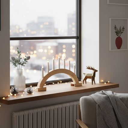 Brilagi - LED-Weihnachtskerzenhalter 7xLED/2xAA 28x45 cm