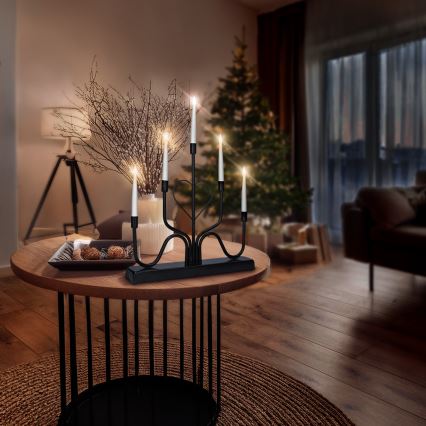 Brilagi - LED-Weihnachtsleuchter LED/2xAA schwarz