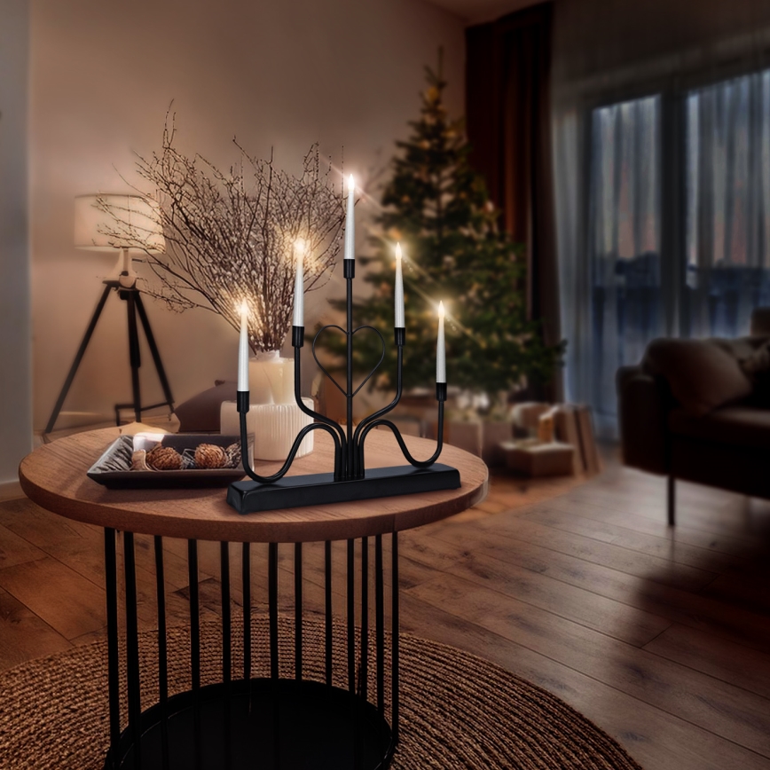 Brilagi - LED-Weihnachtsleuchter LED/2xAA schwarz