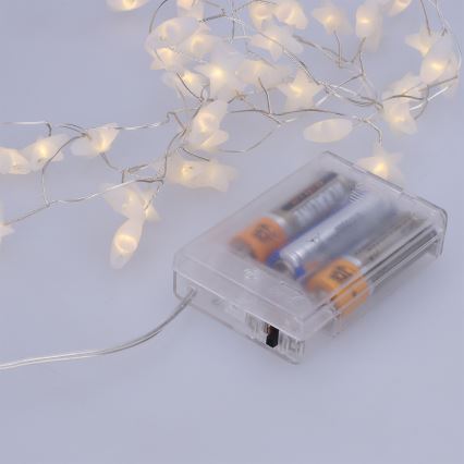 Brilagi - LED-Weihnachtslichterkette 40xLED/3xAA 1,8m warmweiß Sterne