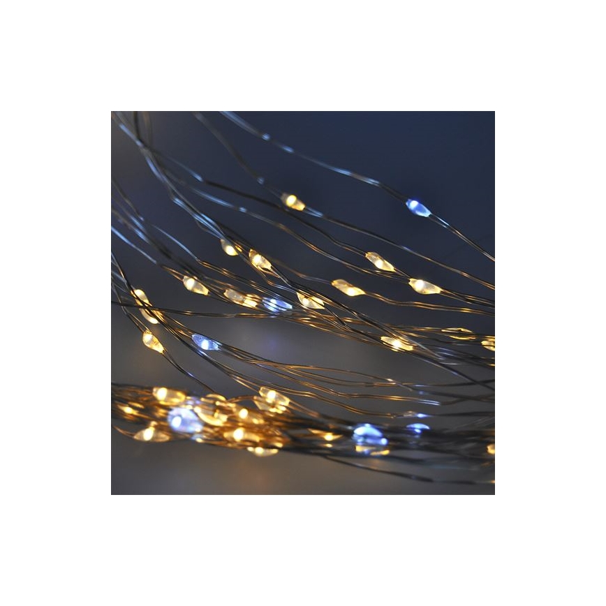 Brilagi - LED-Weihnachtsvorhang 300xLED/8 Funktionen/3xAA/USB 1,2m warmweiß