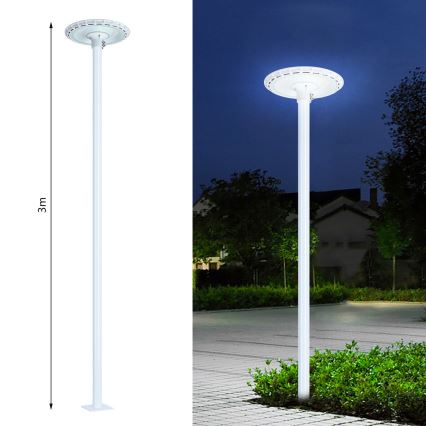 Brilagi - Metallstab für Außenbeleuchtungspfosten URBAN 3 m Mast Ø 58 mm weiß