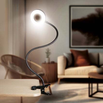 Brilagi - LED dimmbare Lampe mit Clip ORBELA LED/8W/230V 3000/4000/5000K schwarz