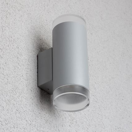Brilagi - Outdoor-Wandleuchte MATERA 2xGU10/30W/230V grau IP54