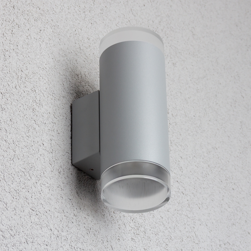 Brilagi - Outdoor-Wandleuchte MATERA 2xGU10/30W/230V grau IP54