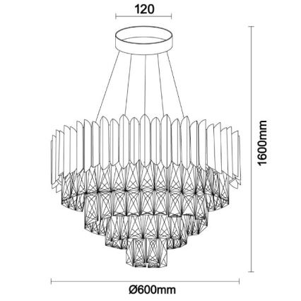 Brilagi - Pendelleuchte an Kabel CARLOS 9xE14/40W/230V Ø 60 cm