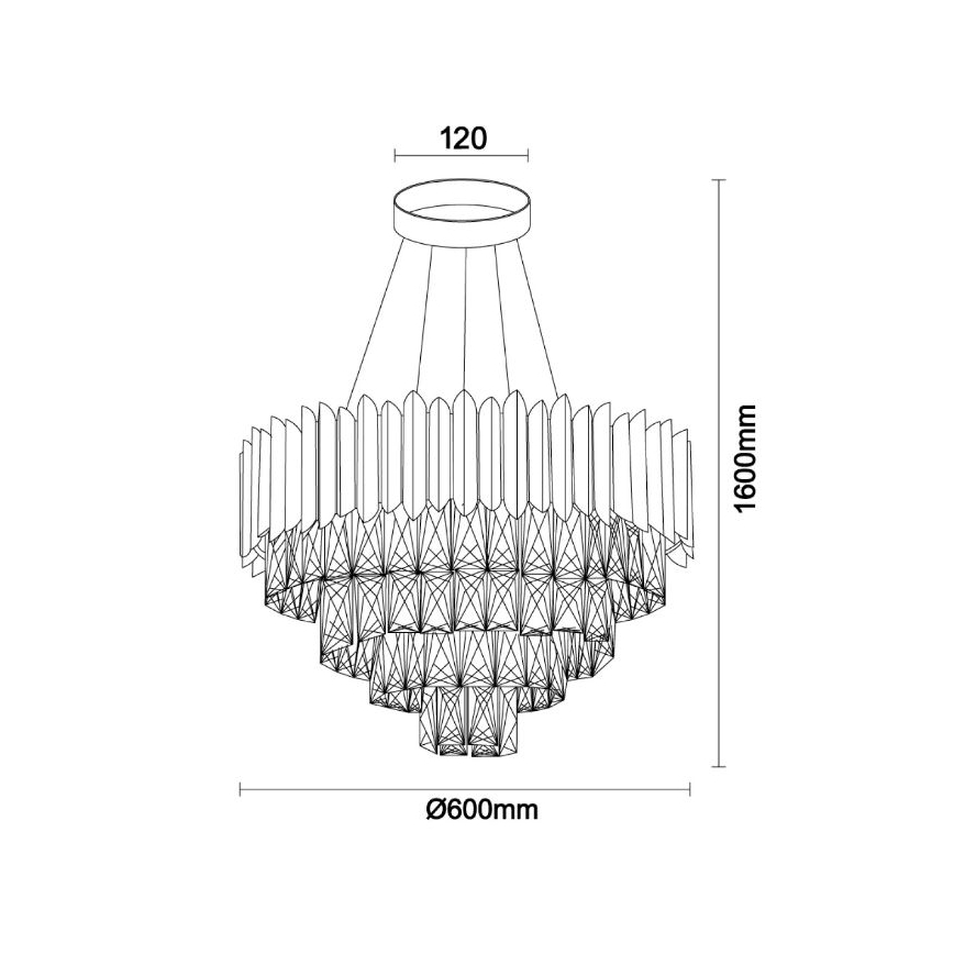 Brilagi - Pendelleuchte an Kabel CARLOS 9xE14/40W/230V Ø 60 cm