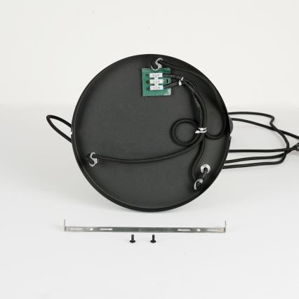 Brilagi - Pendelleuchte an Stahlseil BASKLITE 3xE27/15W/230V Gummibaumholz/schwarz