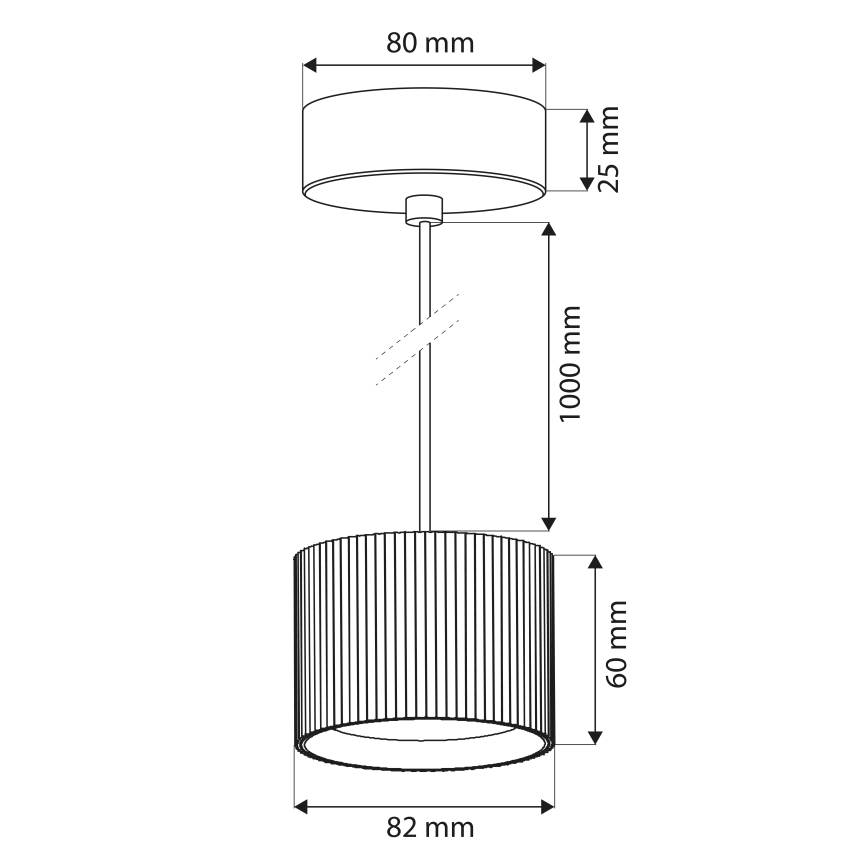 Brilagi - Pendelleuchte mit Kabel STRIPY 1xGX53/15W/230V weiß