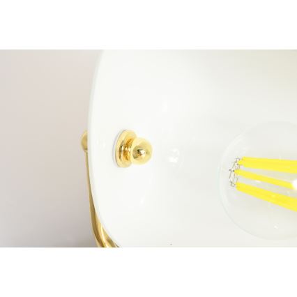 Brilagi - Schreibtischlampe BANK OFFICE 1xE27/60W/230V gold/weiß