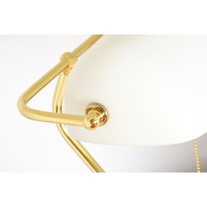 Brilagi - Schreibtischlampe BANK OFFICE 1xE27/60W/230V gold/weiß