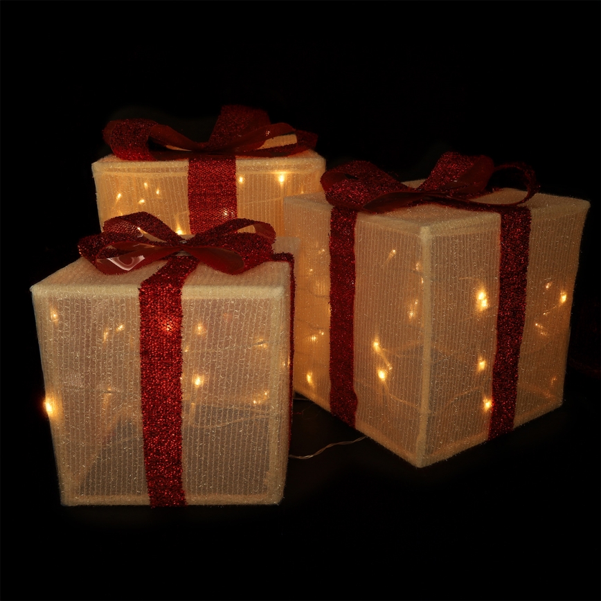 Brilagi - SET 3x LED Außen-Weihnachtsdekoration LED/2,6W/3xAA IP44 Geschenke