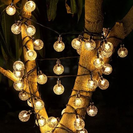 Brilagi - LED Solar-Dekorations-Lichterkette BUBBLE 300 LEDs / 8 Funktionen 30 m IP65 warmweiß 500 mAh