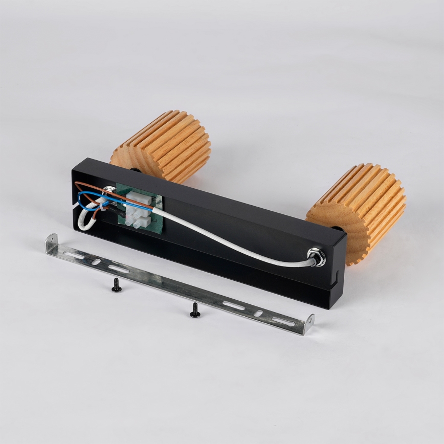 Brilagi - Spot MODERN WOOD 2xGU10/8W/230V Kautschukholz/schwarz