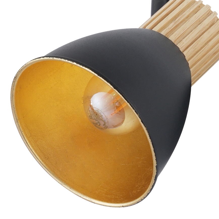 Brilagi - Spotleuchte ODENSE 2xE14/10W/230V Kautschukholz/schwarz