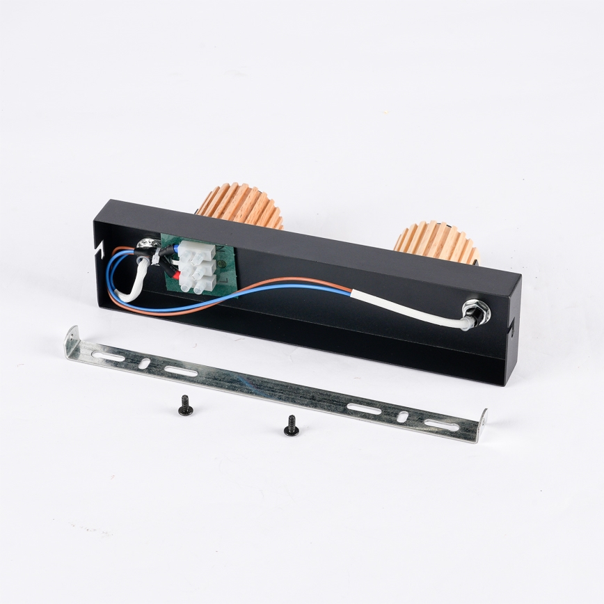 Brilagi - Spotleuchte ODENSE 2xE14/10W/230V Kautschukholz/schwarz