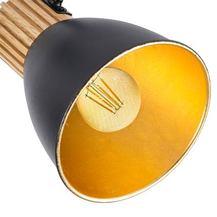 Brilagi - Spotleuchte ODENSE 3xE14/10W/230V Gummibaumholz/schwarz