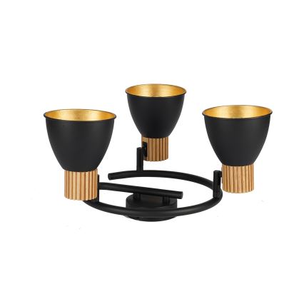 Brilagi - Spotleuchte ODENSE 3xE14/10W/230V Gummibaumholz/schwarz