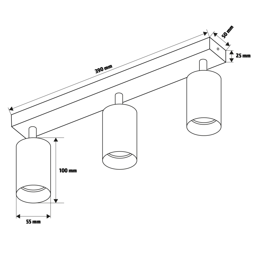 Brilagi - Spotleuchte SELE 3xGU10/30W/230V beige
