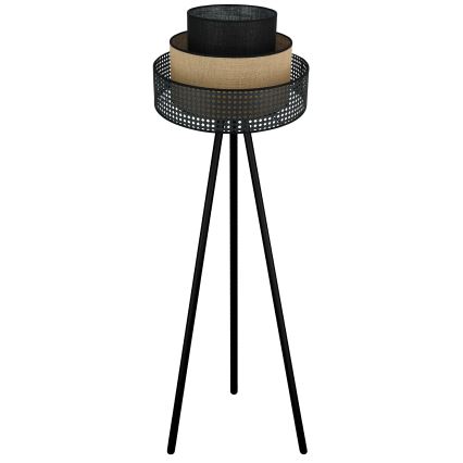 Brilagi - Stehlampe DAKOTA LUNETA 1xE27/15W/230V schwarz/Rattan