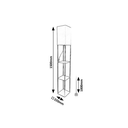 Brilagi - Stehlampe mit Ablagen GRADUS 1xE27/40W/230V schwarz/weiß