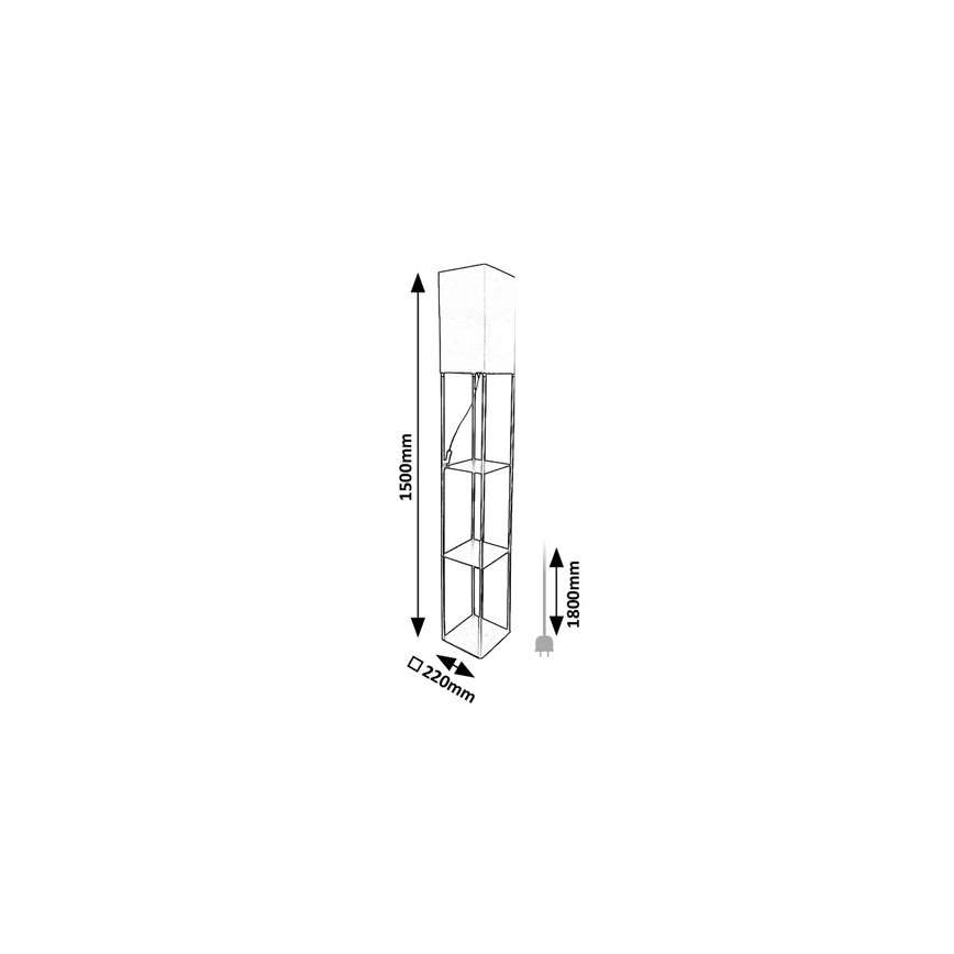 Brilagi - Stehlampe mit Ablagen GRADUS 1xE27/40W/230V schwarz/weiß