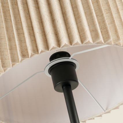 Brilagi - Stehlampe NORDIC WAVE 1xE27/15W/230V Leinen/Schwarz