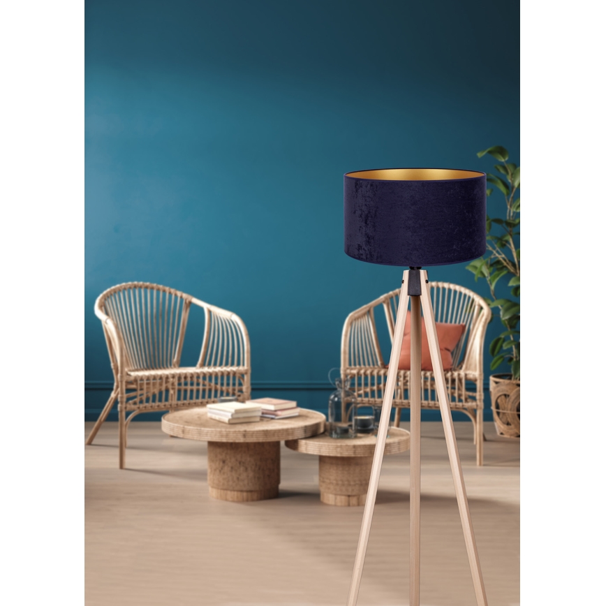 Brilagi - Stehlampe VELVET 1xE27/60W/230V beige/blau