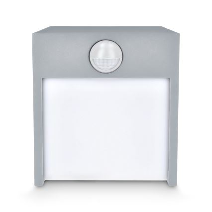 Brilagi - LED Außenwandleuchte mit Sensor TERNI LED/12W/230V grau IP44