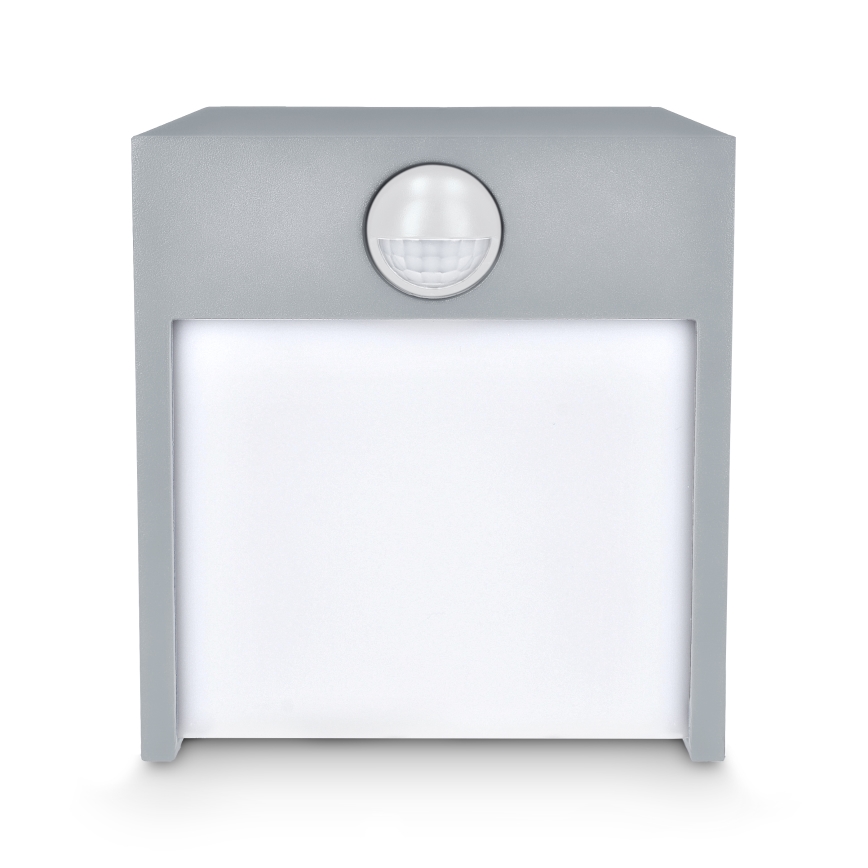 Brilagi - LED Außenwandleuchte mit Sensor TERNI LED/12W/230V grau IP44