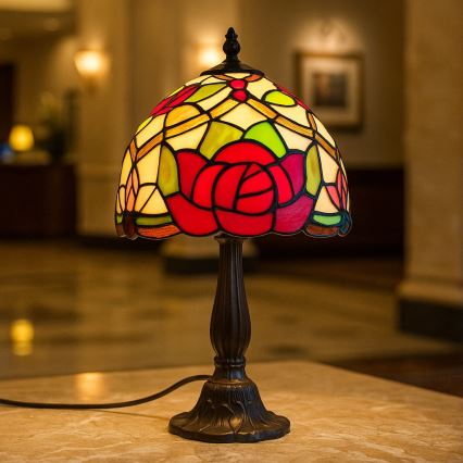 Brilagi - Tiffany Buntglas-Tischlampe GARLAN 1xE14/40W/230V