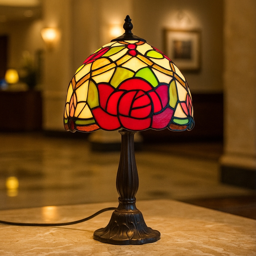 Brilagi - Tiffany Buntglas-Tischlampe GARLAN 1xE14/40W/230V