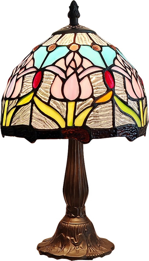 Brilagi - Tiffany-Buntglas-Tischlampe LORAS 1xE14/40W/230V