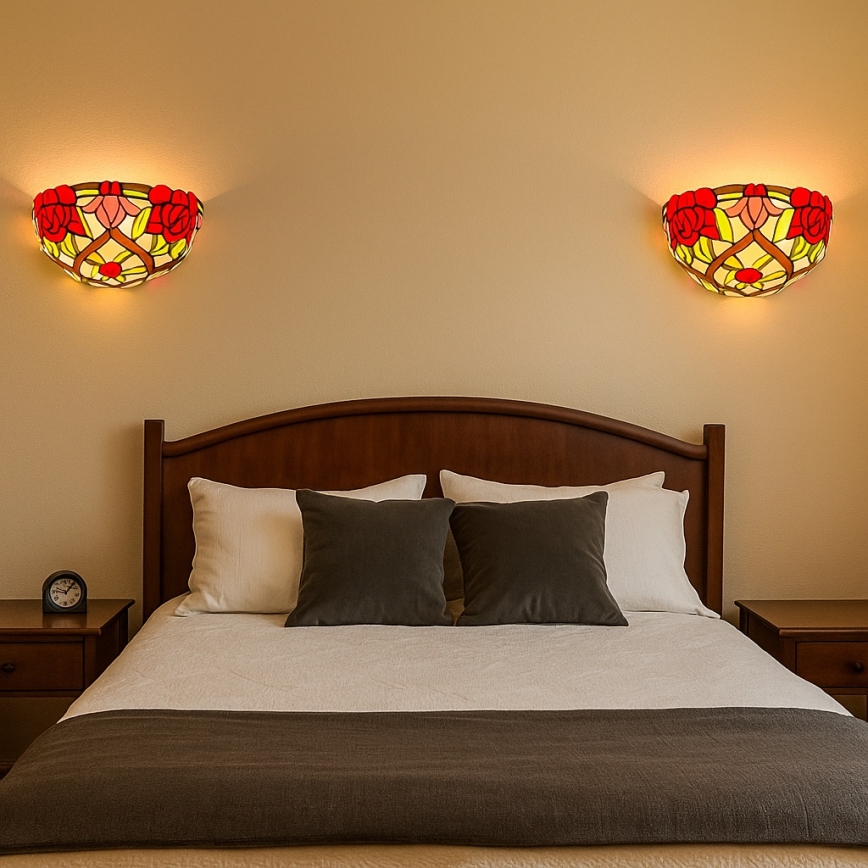 Brilagi - Tiffany Buntglas-Wandleuchte GARLAN 1xE14/40W/230V