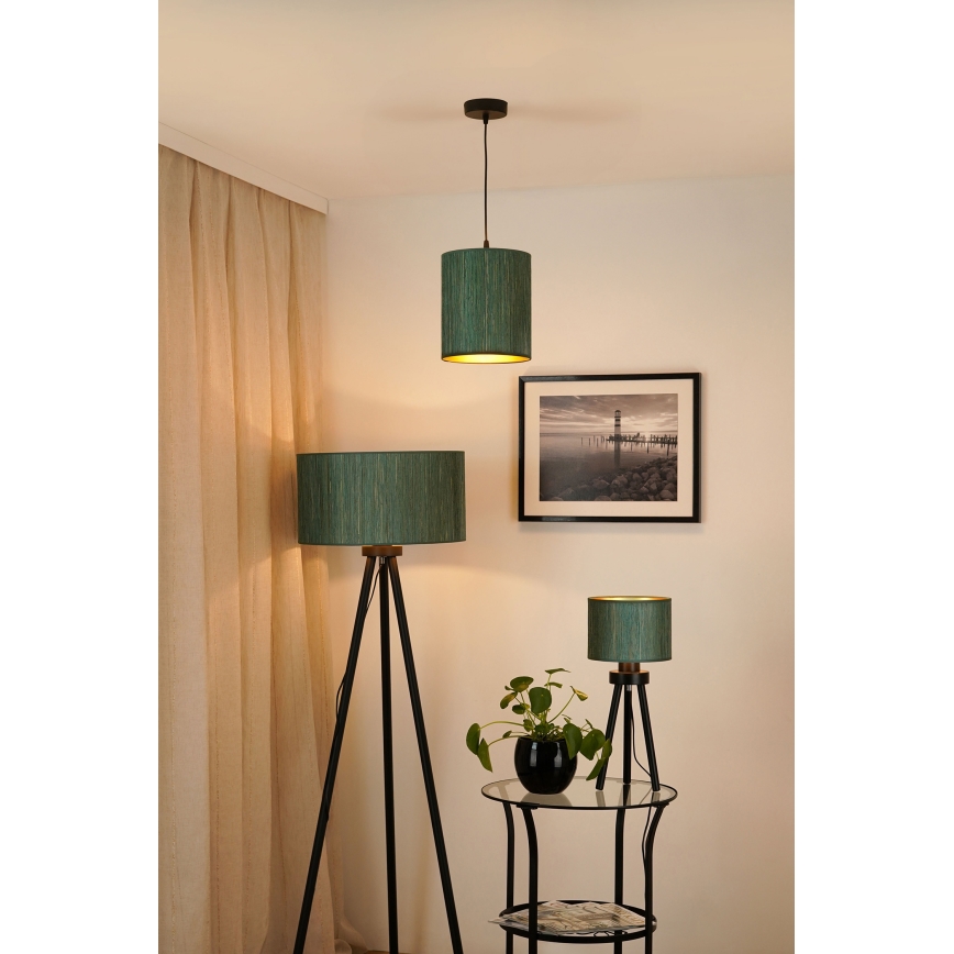Brilagi - Tischlampe BOSTON ROLLER 1xE27/15W/230V Strohgrün/Gold
