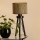 Brilagi - Tischlampe BOSTON ROLLER 1xE27/15W/230V Stroh Braun/Gold