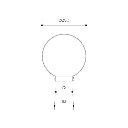Brilagi - Universeller Ersatz-Lampenschirm HARBOR E27 Ø 20 cm Weiß