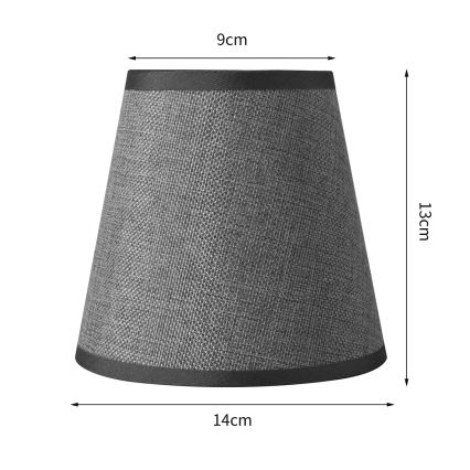 Brilagi - Universeller Lampenschirm NUBILA E27 13x9 cm grau
