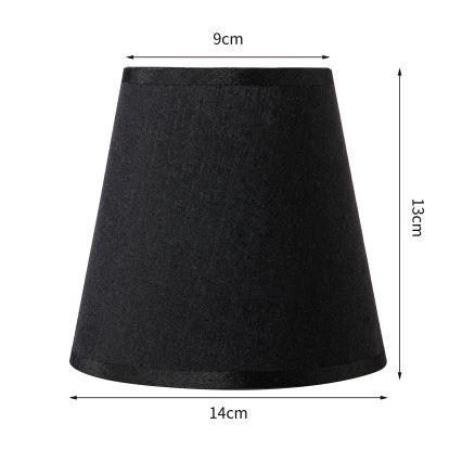 Brilagi - Universeller Lampenschirm NUBILA E27 13x9 cm schwarz