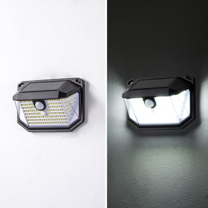 Brilagi - LED Solar-Wandleuchte mit Bewegungs- und Dämmerungssensor WALLIE LED/4W/5,5V 1200mAh 6500K IP65