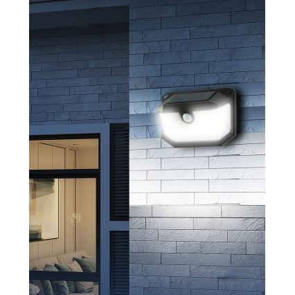 Brilagi - LED Solar-Wandleuchte mit Bewegungs- und Dämmerungssensor WALLIE LED/4W/5,5V 1200mAh 6500K IP65