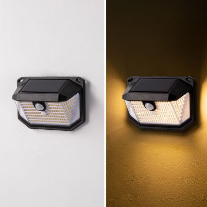 Brilagi - LED Solar-Wandleuchte mit Bewegungs- und Dämmerungssensor WALLIE LED/4W/5,5V 1200 mAh 3000K IP65