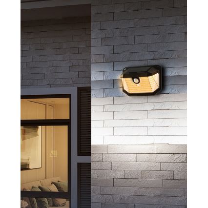 Brilagi - LED Solar-Wandleuchte mit Bewegungs- und Dämmerungssensor WALLIE LED/4W/5,5V 1200 mAh 3000K IP65