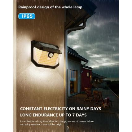 Brilagi - LED Solar-Wandleuchte mit Bewegungs- und Dämmerungssensor WALLIE LED/4W/5,5V 1200 mAh 3000K IP65