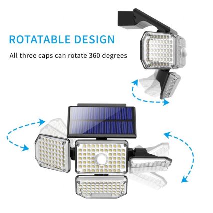 Brilagi - LED Solar-Wandleuchte mit Bewegungs- und Dämmerungssensor WALLIE LED/5W/5,5V 2400 mAh IP65