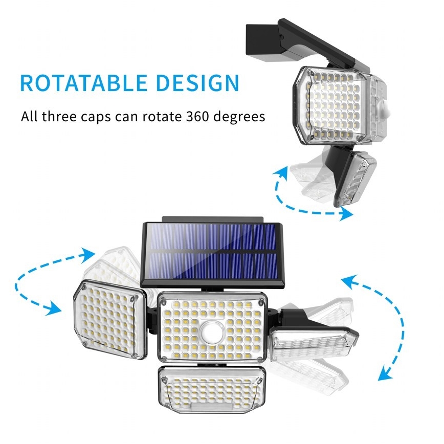 Brilagi - LED Solar-Wandleuchte mit Bewegungs- und Dämmerungssensor WALLIE LED/5W/5,5V 2400 mAh IP65