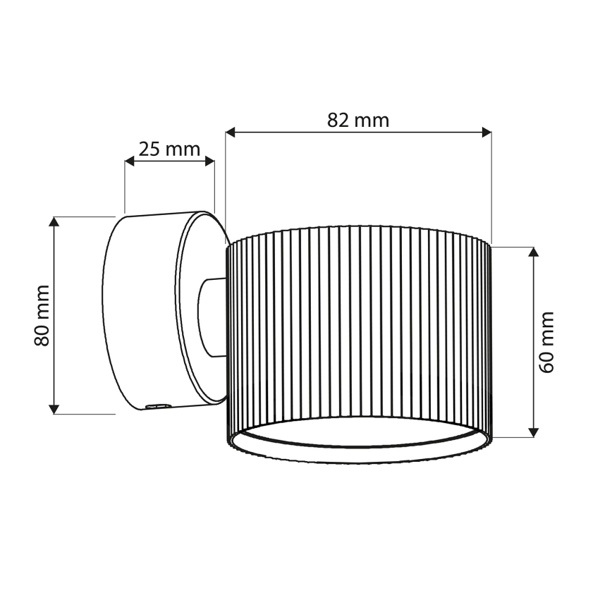 Brilagi - Wand-Spotleuchte STRIPY 1xGX53/15W/230V schwarz