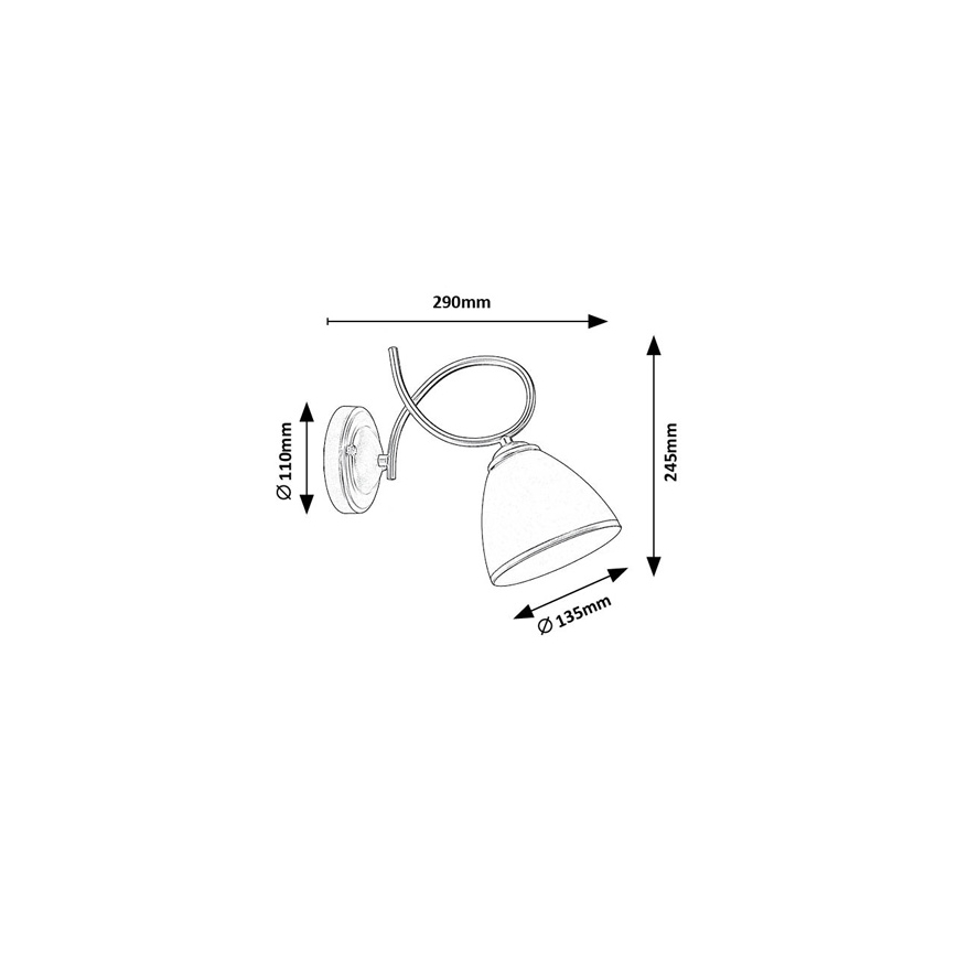 Brilagi - Wandleuchte FRED 1xE27/60W/230V goldfarben