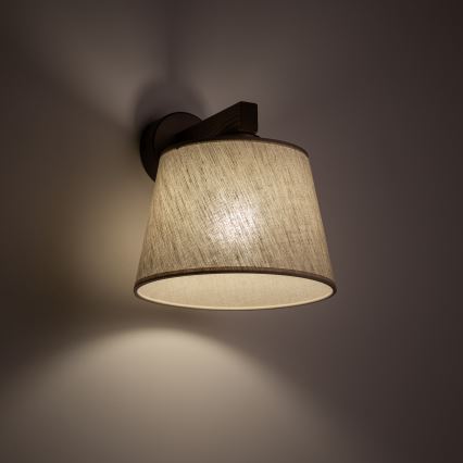 Brilagi - Wandleuchte LATTE 1xE27/60W/230V Kiefer/Beige