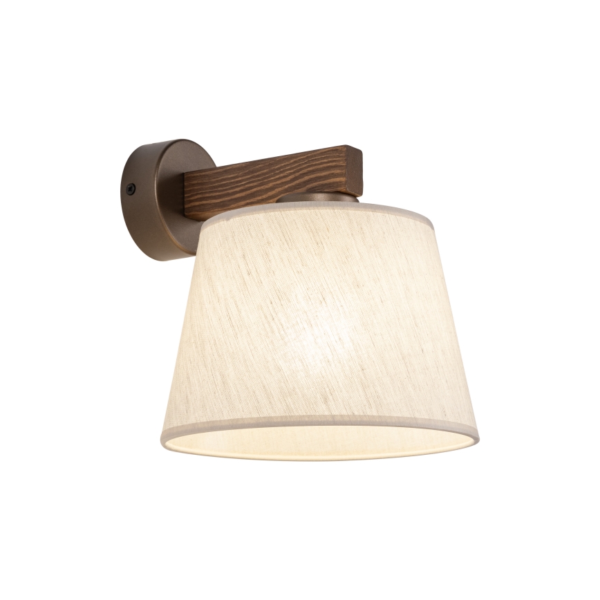 Brilagi - Wandleuchte LATTE 1xE27/60W/230V Kiefer/Beige